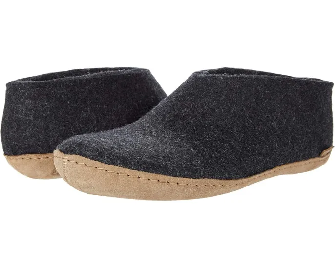 Войлочные тапочки Glerups Wool Shoe с кожаной подошвой и влагоотводящими свойствами
