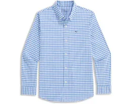Детская рубашка vineyard vines Skysail Gingham с клеткой и охлаждающим эффектом
