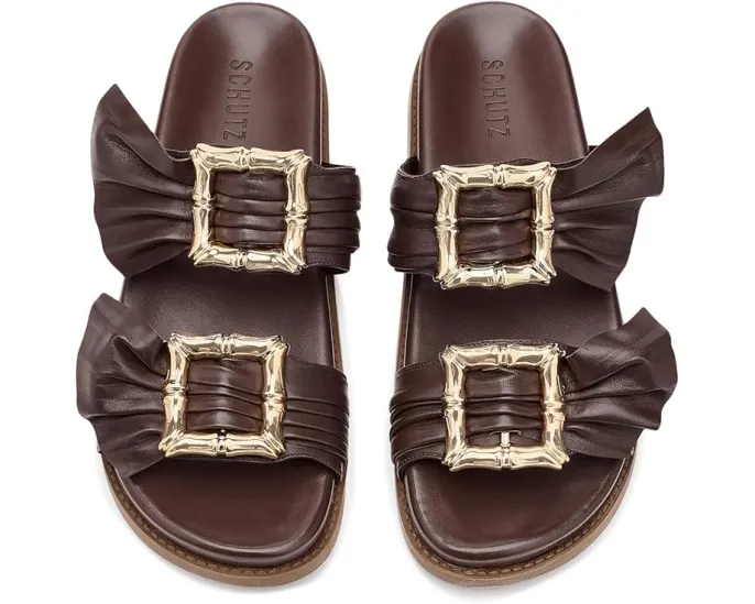 Сандалии Schutz Enola Bamboo Sporty с массивной подошвой