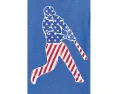 Футболка ChalkTalk SPORTS Kids с коротким рукавом для бейсбола с принтом Baseball Stars and Stripes Player