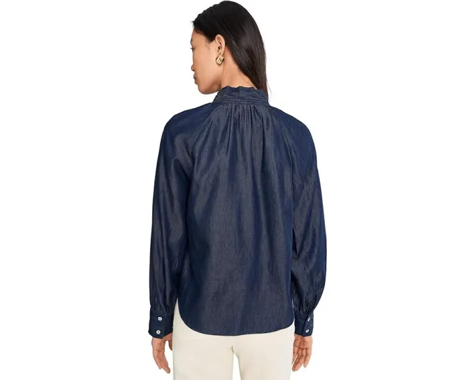 Блузка CeCe с регланными рукавами и бантом на воротнике