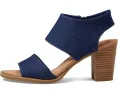 Босоножки TOMS Majorca с вырезами на мягкой кожаной подкладке и каблуком 3 дюйма (7.62 см)