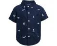 Детская рубашка Janie and Jack Embroidered Woven с коротким рукавом и вышивкой
