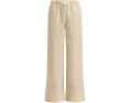 Striped Linen Wide-Leg Pants