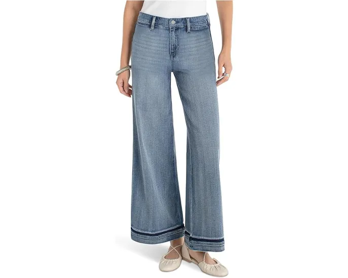 Джинсы Liverpool Los Angeles Super Stride Wide Leg с эффектом тени на манжете