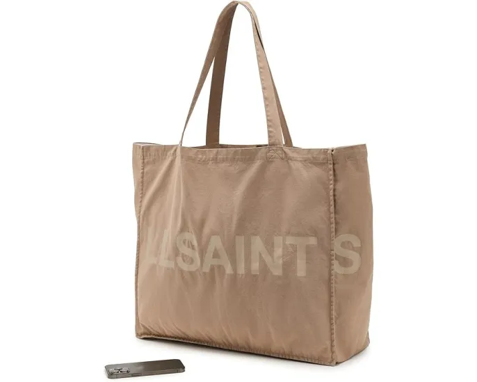 AllSaints Большая сумка тоут Large Biggy из органического хлопка