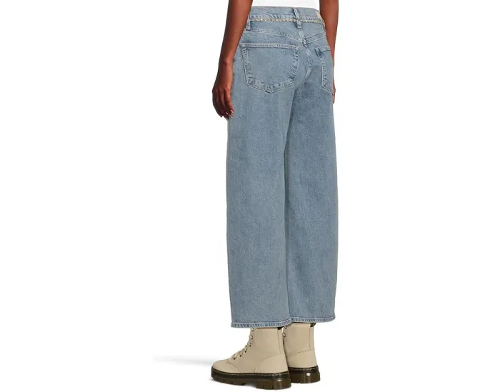 Джинсы Paige Arellia Ankle In Cosmic с завышенной талией и украшением стразами