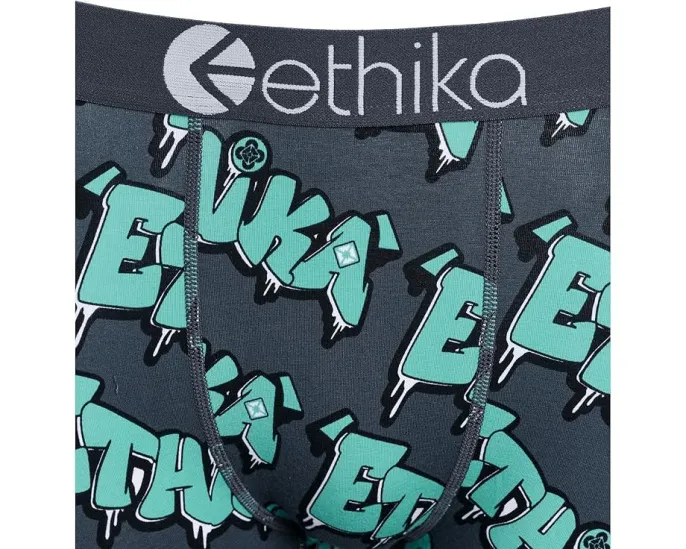 Трусы ethika Drip Wave с эффектом волны, яркий бирюзовый