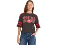 Футболка Junk Food Clothing кроп с блестками San Francisco 49ers