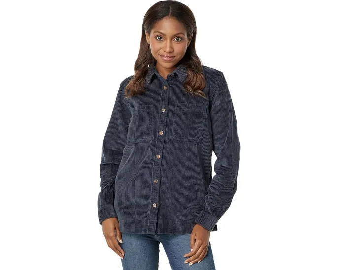 Расслабленная рубашка L.L.Bean Comfort Corduroy из вельвета с длинными рукавами