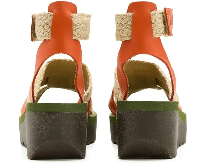 Сандалии FLY LONDON Yory430fly на танкетке с ремешком на липучке и толстой амортизацией