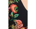 Платье Janie Favorite с V-образным вырезом и коротким рукавом Johnny Was Black Valley Of The Fleurs