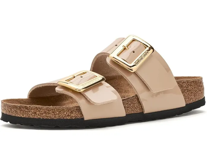 Сандалии Sydney Luxe Buckle от Birkenstock с патинированным верхом и крупными пряжками
