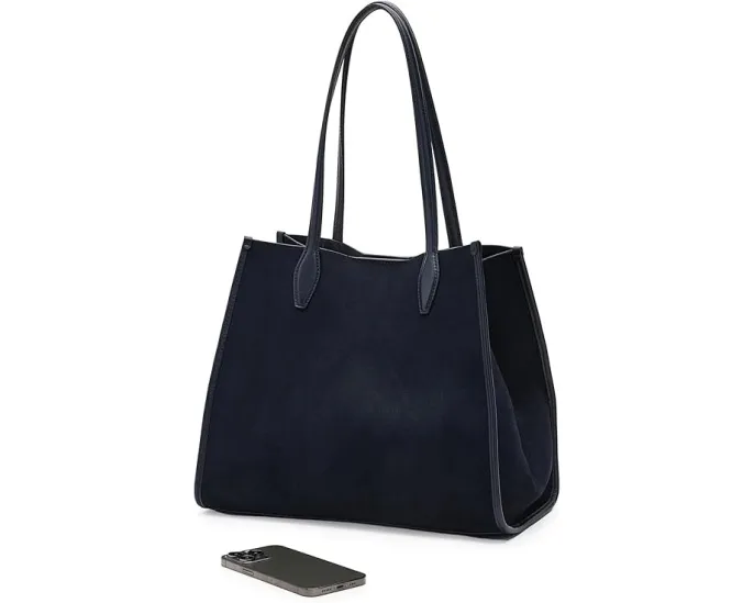 Сумка-тоут Madewell Suede Lexington из замши с кожаными ручками