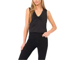 Топ CeCe без рукавов с V-образным вырезом и перекрученным передом