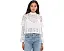Free People Кружевной топ Lilabeth с воротником стойка и расклешенными рукавами
