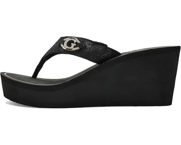 Босоножки на платформе Shai с клиновидным каблуком и текстильным верхом GUESS