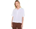 Белая блуза Eileen Fisher из органического хлопка с классическим воротником
