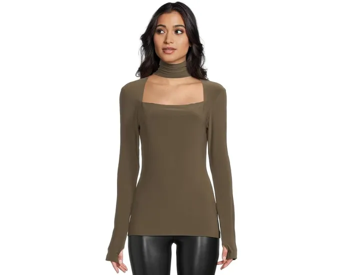 Топ Norma Kamali с длинным рукавом и вырезом sweetheart