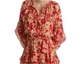 Платье Print Ruffle-Trim Georgette Tiered с рюшами и поясом Lauren Ralph Lauren
