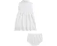 Платье-поло и шорты-блумеры для девочки с гипюром и сеткой Polo Ralph Lauren Kids