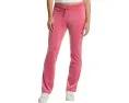 Брюки Juicy Couture из велюра с поясом на резинке и стразами