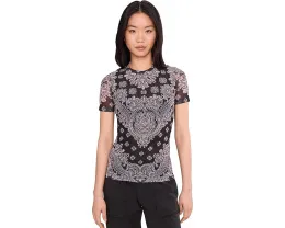 Топ Eleanor Johnny Was из сетки с коротким рукавом