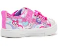 Светящиеся кроссовки SKECHERS KIDS Twinkle Sparks с принтом котиков и облаков