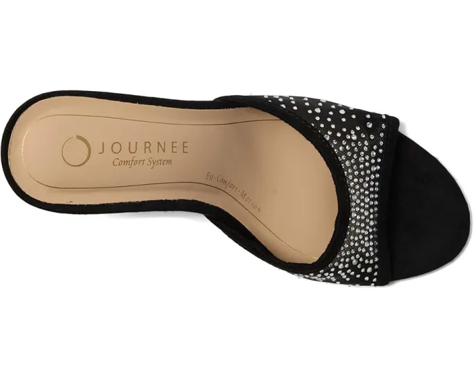 Босоножки на шпильке Journee Collection Hensley с открытым носком и стразами