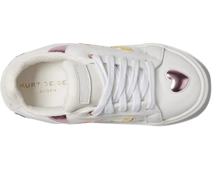Детские кроссовки Kurt Geiger London Kids Mini Lane Love с разноцветными сердечками