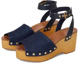 Клоги Madewell Holland из кожи с платформой и регулируемой лодыжечной лямкой
