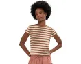 Футболка Free People Nora Tee с кружевными вставками и карманом в расслабленном стиле