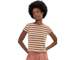 Футболка Free People Nora Tee с кружевными вставками и карманом в расслабленном стиле
