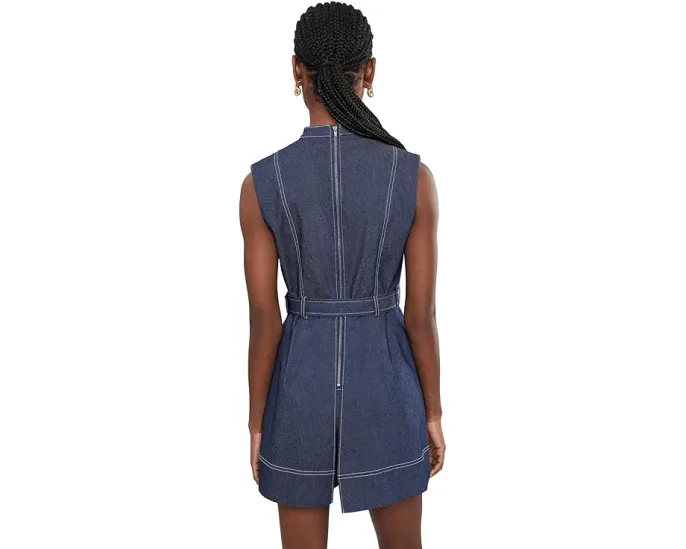Комбинезон с faux denim и поясом Adrianna Papell