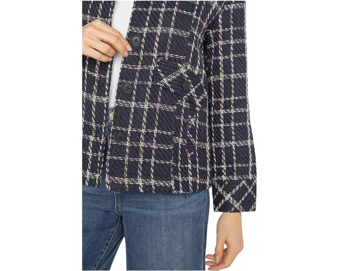 Пиджак с плиссированной спинкой и клетчатым принтом от Liverpool Los Angeles