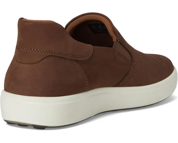 Кроссовки ECCO Soft 7 Easy Slip On с кожаным верхом и эластичными вставками