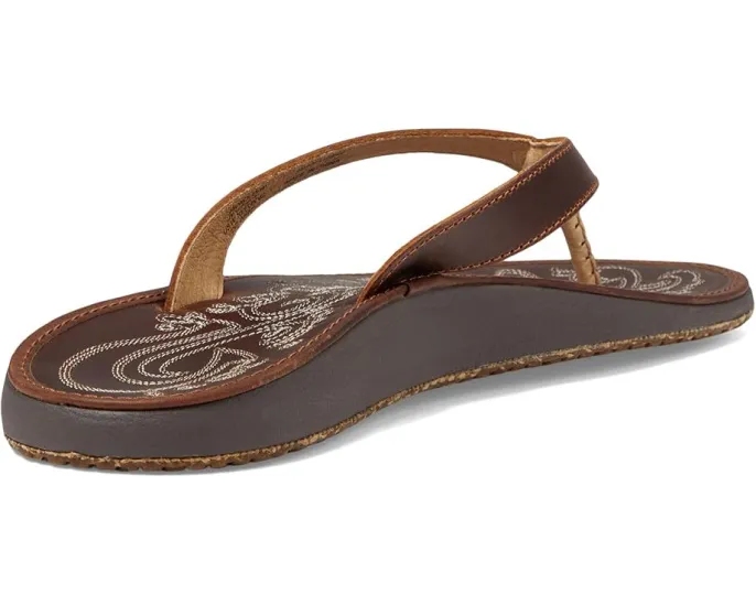 Сандалии OluKai Paniolo из состаренной кожи с анатомической стелькой