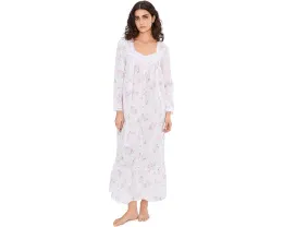 Eileen West халат из батиста с длинными рукавами на пуговицах