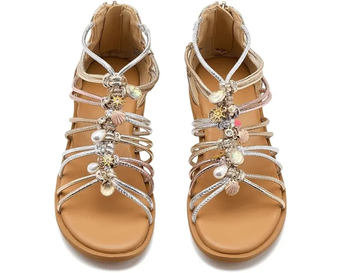 Steve Madden Glowee детские сандалии с металлическими бретелями и застежкой-молнией