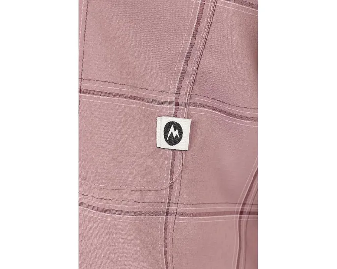 Marmot рубашка AirExchange Novelty с коротким рукавом Light Mauve Plaid