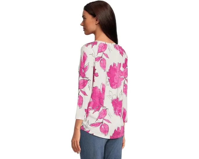 Футболка Tommy Bahama Ashby Isles Gilded Petals с трехчетвертными рукавами и принтом