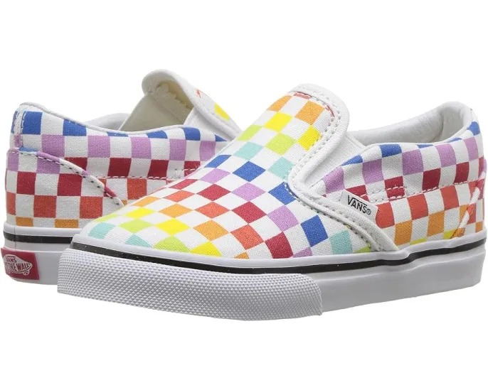 Слипоны Vans Classic Slip-On для малышей цвет Rainbow True White