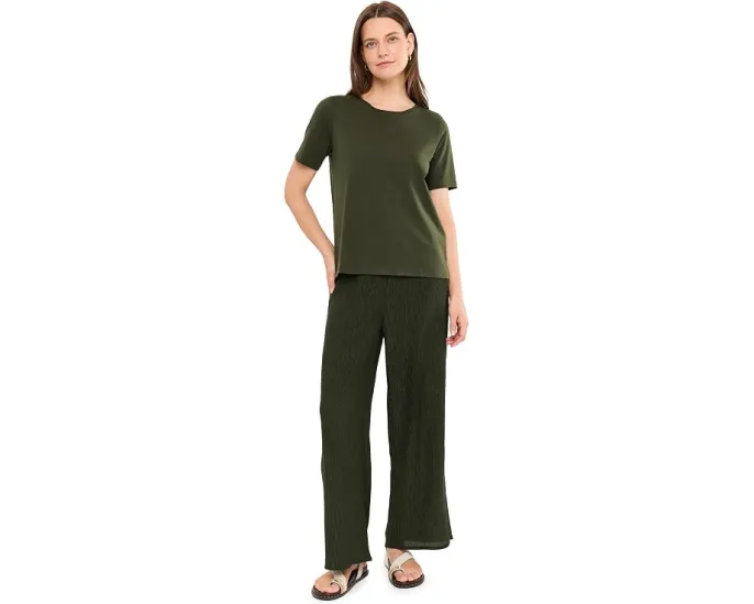 Футболка Eileen Fisher из органического пима хлопка с круглым вырезом