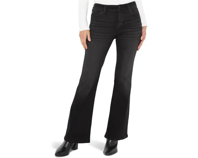 Джинсы Liverpool Los Hannah с расклешенным силуэтом и средней посадкой в цвете Heron Lake