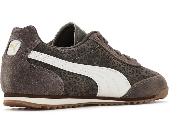 Кроссовки Puma Arizona Cat из замши с анималистичным принтом в бронзово-белых тонах