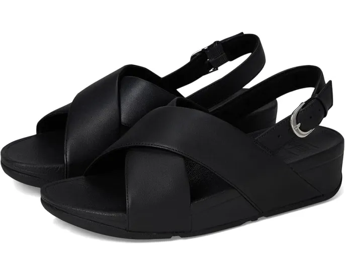 Кожаные сандалии FitFlop Lulu с перекрестными лямками и технологией Microwobbleboard