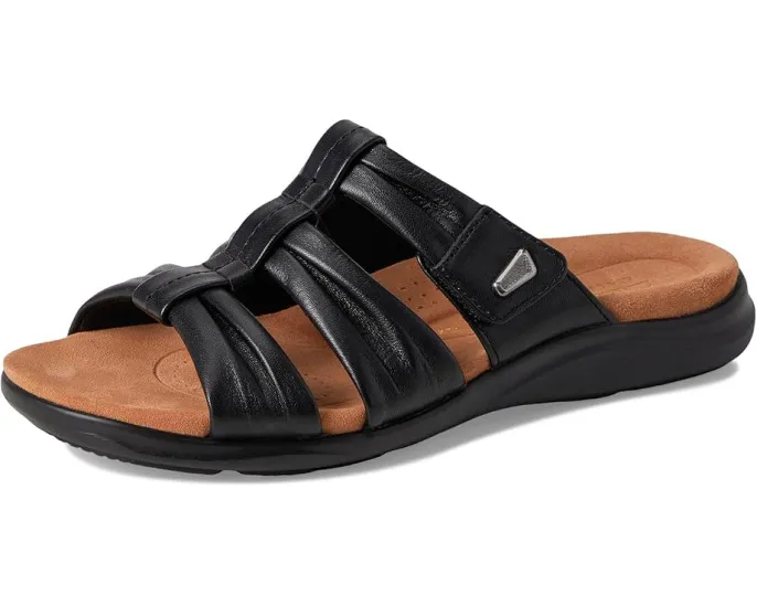 Сандалии Clarks Kitly Slide с лазерной резьбой и регулируемым ремешком