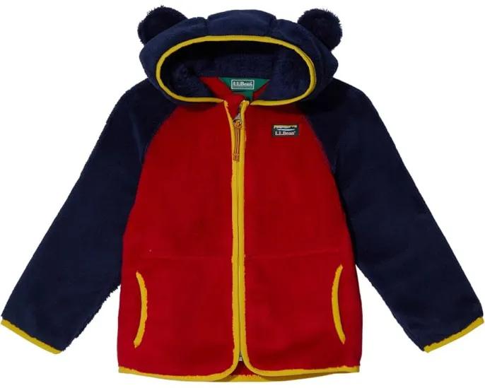 Куртка L.L.Bean Hi-Pile Fleece Color-Block для малышей с капюшоном в виде ушек