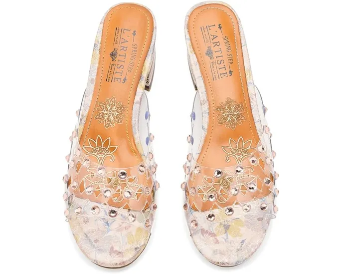 L'Artiste by Spring Step Блестящие сандалии Ontherox с кристаллами и блочным каблуком