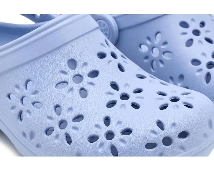 Классические сабо Crocs для детей с цветочным ажурным дизайном